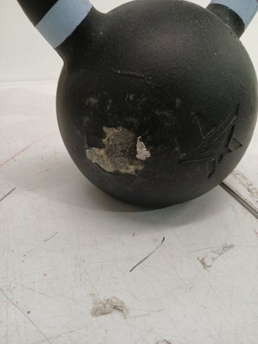 yes4all Powder Coated Cast Iron Kettlebell - 35LBS - LIGHTBLUE /BLACK (MODEL: ‎QCG3) image 4