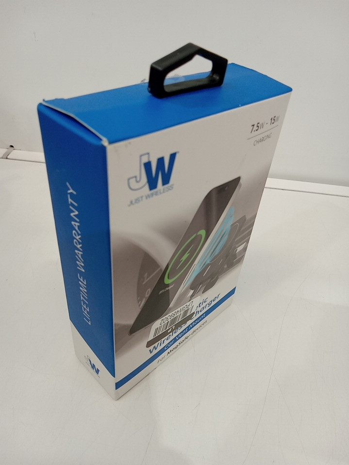 just wireless magnetic magsafe car vent mounted wireless charger - 7.5w - 15w - black (model: 20017) image 2