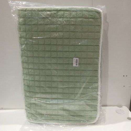 cozy plush DOG BED - 27.5" x 39" - sage/grey image 4
