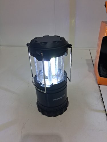 3pk pursuit collapsible battery operated lanterns - 300LM - black/silver/orange - (model: purclsl-blk) image 3