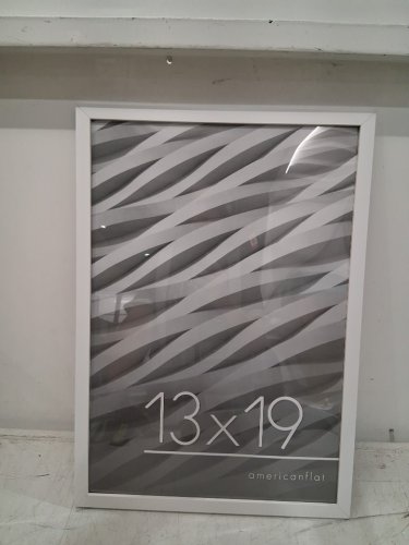 AMERICANFLAT PICTURE POSTER FRAME WITH POLISHED PLEXIGLASS - 13" X 19" - WHITE image 3