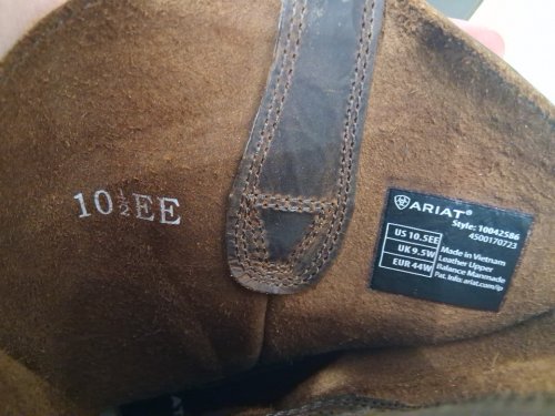 men's ARIAT Sport Rambler Western wide square 11" Boot - size 10.5 EE wide - bartop brown (style: 10042586) image 5