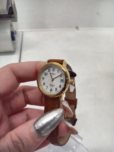 WOMENS TIMEX easy reader elegant watch - 25mm - leather strap / brown (model: T21761) image 2