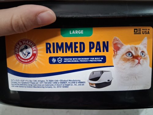 ARM & HAMMER RIMMED PAN GREY AND WHITE 18.7" x 15.5" x 10.6" image 4