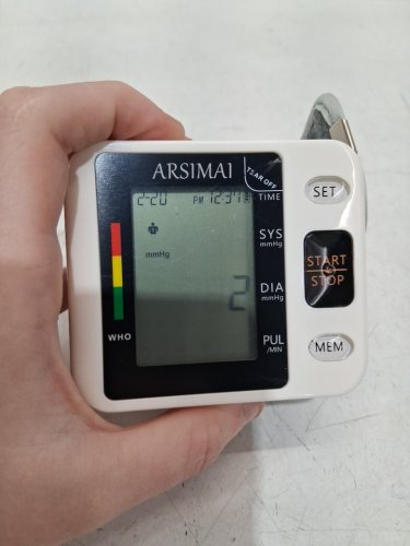 ARSIMAI WRIST BLOOD PRESSURE MONITOR W/ AUTO-SHUTOFF & INTELLIGENT PRESSURE - 5.3"-7.6" WRIST - WHITE (MODEL: BSX312) image 4