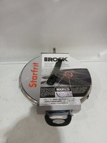 STARFRIT THE ROCK NON-STICK DEEP FRY PAN WITH glass LID - 12" / 5QT - BLACK (Model: 	030907-004-0000) image 2
