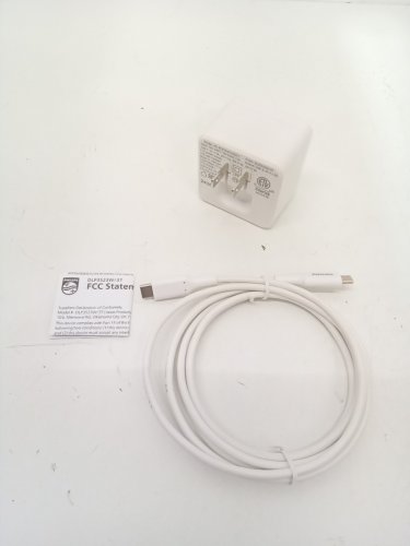 philips mobility elite usb-c laptop wall charger with gan technology - 60w - white (model: dlp3523w/37) image 3