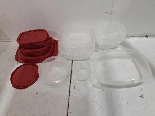 38PC Rubbermaid EasyStore Food Storage Containers with Lids - Red/Clear image 4