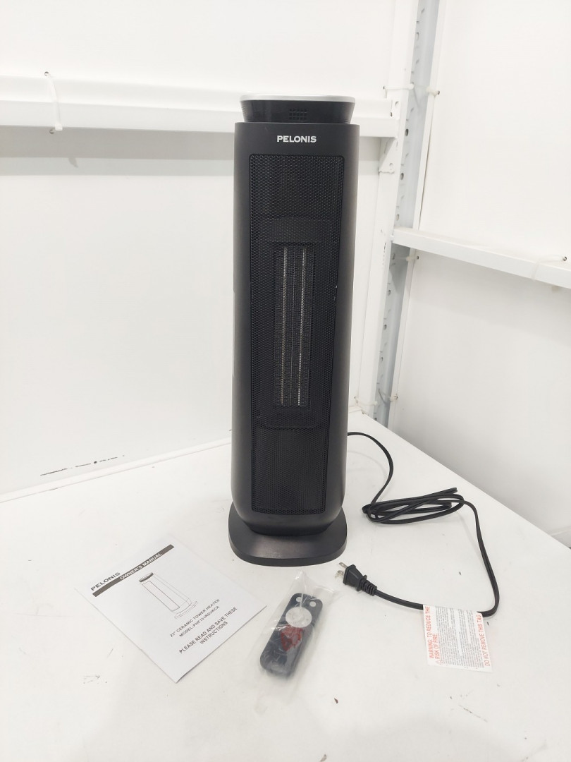 pelonis 23" Indoor standing Digital Ceramic tower Heater with 2-heat settings & remote control - 1500w - black (model: phf151rsukca) image 2