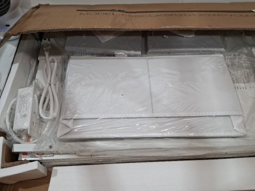 Computer Desk With LED lights, side pouch, Monitor Stand and Power Outlet - 48" - white (model: 55sccksr2d120wpvcmjq) image 9