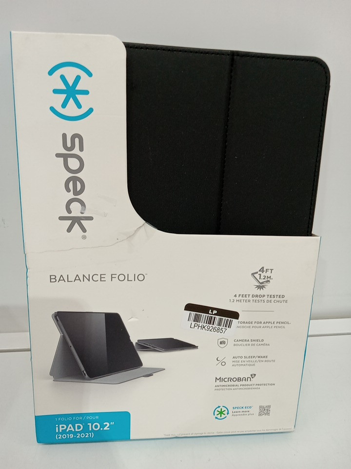 Speck balance folio case WITH adjustable fold and stylus holder for Ipad Gen 7-9 (2019-2021) - 10.2" - black image 2