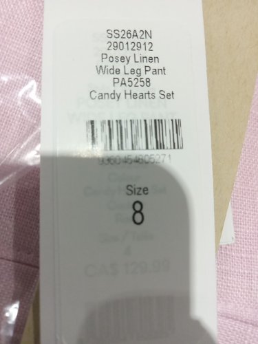 EVER NEW wide leg posey linen pant - size 8 - CANDY HEARTS pink (style: PA5258) image 3