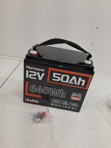 HUMSIENK LIFEP04 Rechargeable Lithium Battery - 12V - 50AH - BLACK (MODEL: 12V50AH) image 2