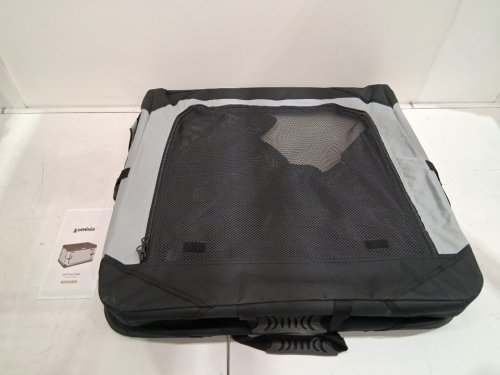 ZOMISIA Collapsible Dog Crate for Large Dogs - large, 36" x 25" x 25" - grey/black image 3