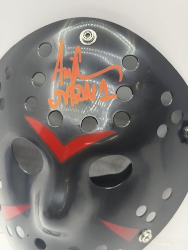 SIGNED ARI LEHAMN JASON MASK -BLACK/RED WITH COA HOLOGRAM FROM BECKETT WITNESS image 4