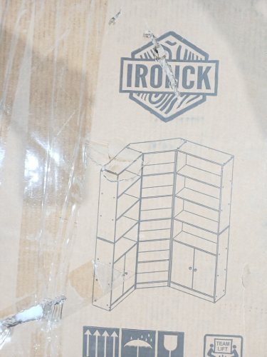 IRONCK Corner Bookshelf and Bookcase with 2 Storage Cabinets and 7 Tier Shelves - 71" - White (Model: HK-CWG-01) image 7
