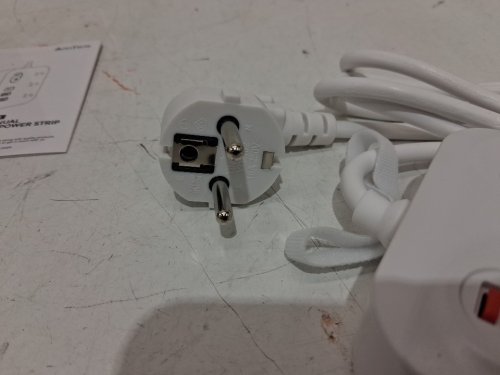 anntane *European plug* Surge Protector Power Bar with USB C 3 Outlets 3 USB Ports - 4ft - white (MODEL: zyc11) image 4
