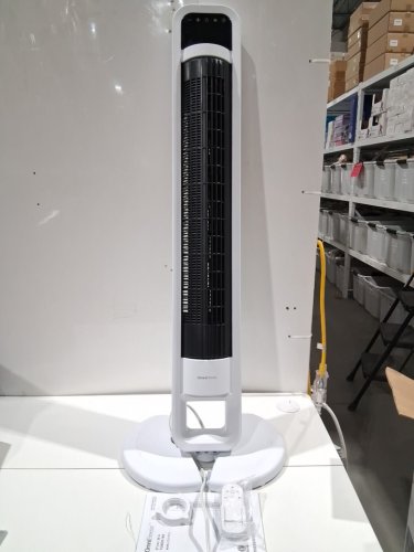 omnibreeze premium 38" Rotating tower fan with wifi CONTROL, 5-SPEEDS & REMOTE - white/BLACK (model: 5333021/dc2313r-g) image 3