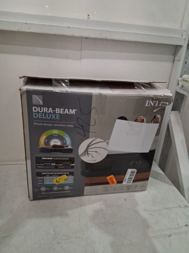 INTEX DURA-BEAM PLUS SELF-INFLATING/DEFLATING AIR MATTRESS WITH BUILT-IN PILLOW & ELECTRIC AIR PUMP - QUEEN (16.5) - BLACK (MODEL: AP619D/64121ED) image 2