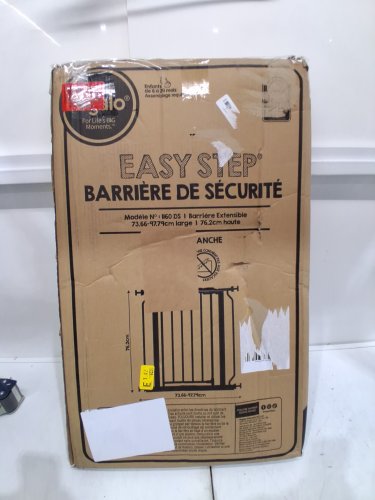 REGALO EASY-STEP METAL WALK-THROUGH SAFETY GATE - 30" X 29'' - 38.5'' - WHITE (MODEL: 1160DS) image 2
