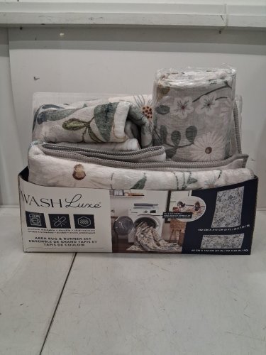 2PC WASHLUXE MACHINE WASHABLE AREA RUG & RUNNER SET - 5FT X 7FT & 2.3FT X 5FT - multicolor  (MODEL: 2046294) image 5