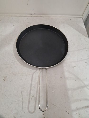 Starfrit Non-Stick Flat Tava Stainless Steel Riveted Handle pan - 12.5" image 2