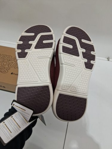 fitville womens easytop recovery sandal v3- size 6 wide-burgundy image 5