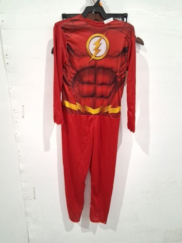 BOY'S DC THE FLASH COSTUME WITH MASK - MEDIUM (8-10) - RED image 2