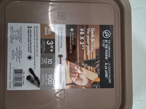 900pk hardware by the pound store deck screws - #8 x 3" - tan (model: 1120669) image 4