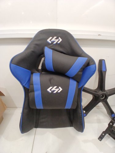 hldirect Ergonomic Gaming Office Chair with Lumbar Support Footrest Headrest - 300lb max - BLACK/BLUE (MODEL: DY-02-BKBU) image 5