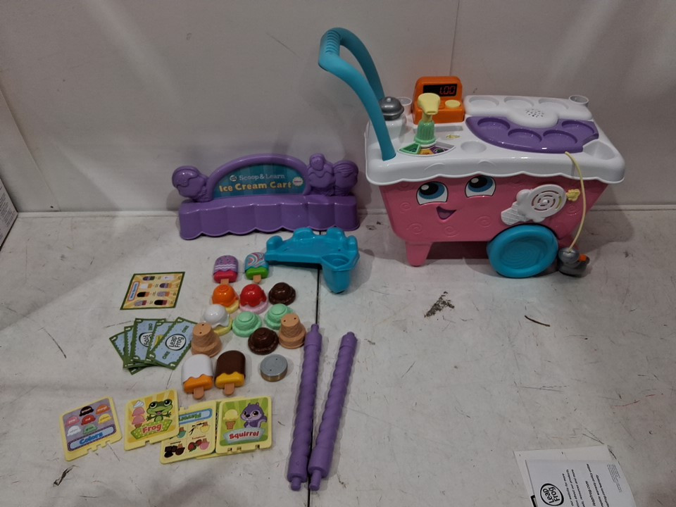 LEAPFROG EXCLUSIVE SCOOP & LEARN ICE CREAM CART DELUXE KIDS TOY - PURPLE/PINK - (model: ‎80-600761) image 2