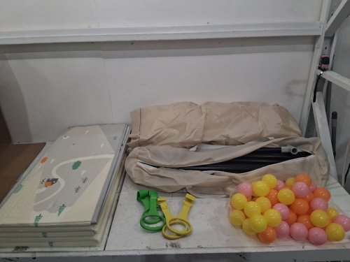 Zeebaba XL Safety Playpen WITH MAT AND BALLS For Babies And Toddlers - 71" x  59" - BEIGE (model: playpen-01) image 3