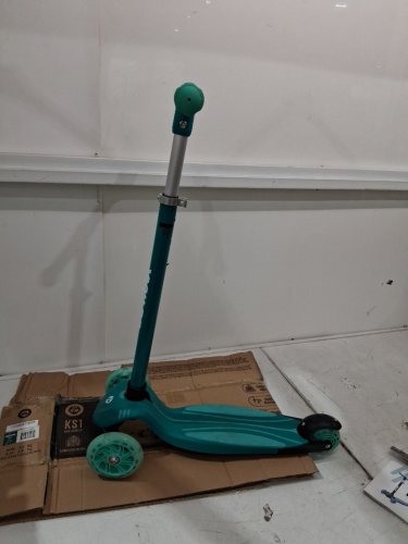 Gotrax Kids Kick Scooter WITH LED Lighted Wheels and 3 Adjustable Height Handlebars FOR 3+ YREAL OLD KIDS - 100LBS - BLUE (MODEL: KS1) image 3