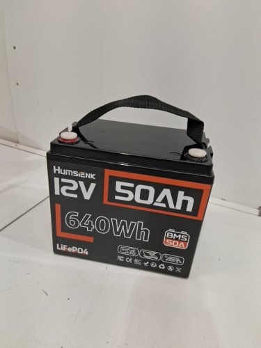 HUMSIENK LIFEP04 Rechargeable Lithium Battery - 12V - 50AH - BLACK (MODEL: 12V50AH) image 2