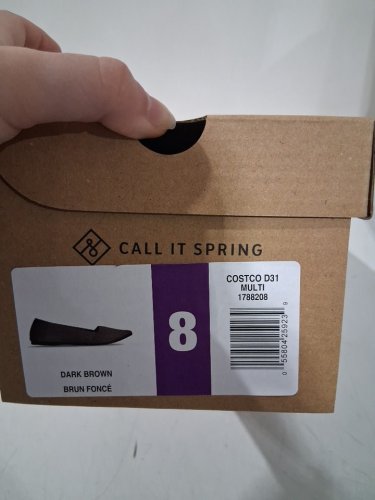 Women's Call It Spring BED Foam Vegan Flats - Size 8 - DARK BROWN (Style: 1788208) image 2