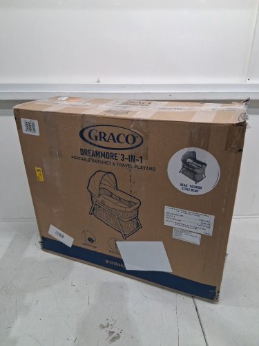 GRACO DreamMore 3-in-1 Portable Bassinet & Travel Play yard, 2-speed vibration - grey (model: 2168170) image 2