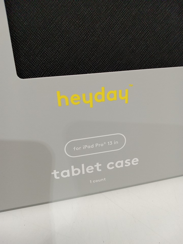 Heyday faux leather tablet case with adjustable tri-fold stand and stylus holder - For ipad pro 13" - Black image 3