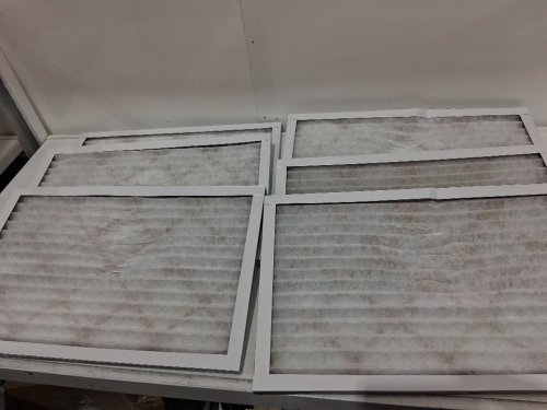 6PK amazon basics merv 5 ac furnace air filters - 16" x 25" x 1" - white image 3