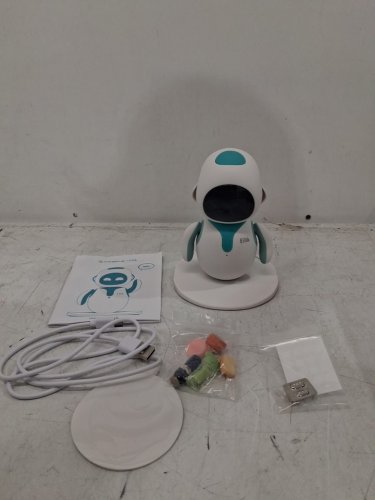 Eilik Desktop Companion Robot with Emotional Intelligence Multi Robot Interactions - WHITE/TEAL image 4