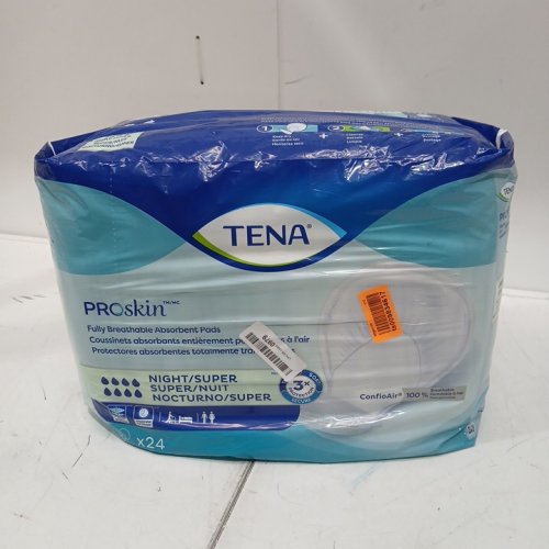 24PK TENA PROSKIN breathable Night Super Absorbent Pads with Adjustable Tabs (model: 62718) image 2