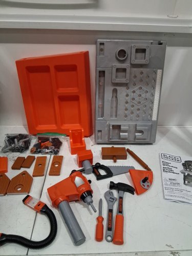 74pc black + decker junior power tool workshop - black/orange/grey (model : 81878) image 8