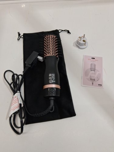 SLOPEHILL MINI TRAVEL DUAL VOLTAGE HAIR DRYER BRUSH -1000W - BLACK/ROSE GOLD (MODEL:CS-1012) image 3