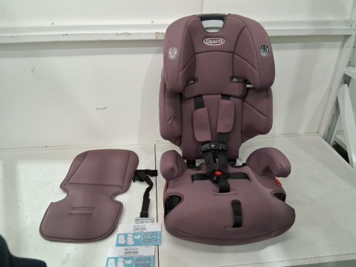 GRACO TRANZITIONS 3-IN-1 LIGHTWEIGHT ADJUSTABLE HEIGHT HARNESS BOOSTER CAR SEAT WITH CUP HOLDERS - 100LB MAX WEIGHT - ELOISE PURPLE (MODEL: 2217080) image 2