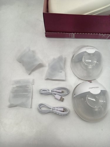 momcozy m5 smart wearable breast pumps with app control - white (model: bp380) image 3