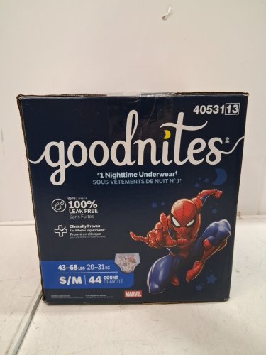 44PK boy's GOODNITES NIGHT TIME disposable training UNDERWEAR - small/medium (43-68lbs) - MARVEL SPIDERMAN image 4