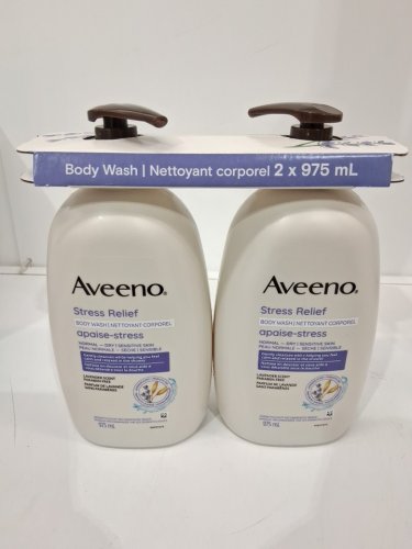 2 AVEENO STRESS RELIEF BODY WASH - lavender - 975ML each image 2