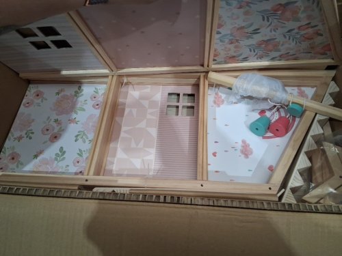 Tiny Land Sweetwood Evergreen Dollhouse without Dolls - pink (model:wt0017) image 3