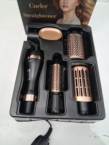 4-IN-1 HOT AIR BRUSH TOOL FOR STRAIGHTENING/CURLING/DRYING - PINK\BLACK image 2