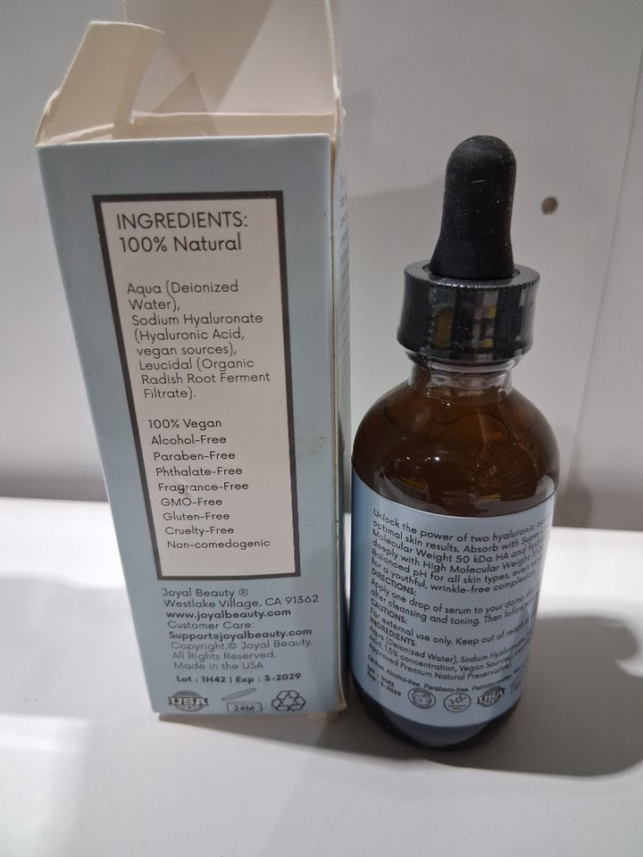 Joyal Beauty Pure Alcohol-free NON-GMO Hyaluronic Acid Serum - 2 oz/59 ml image 3