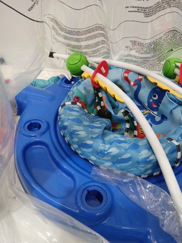 Baby Einstein Neptune's Ocean Discovery Jumper with Adjustable Height - 15+ multi-sensory toys/activities - 4 languages - Multi-colour (Model: 10455) image 5